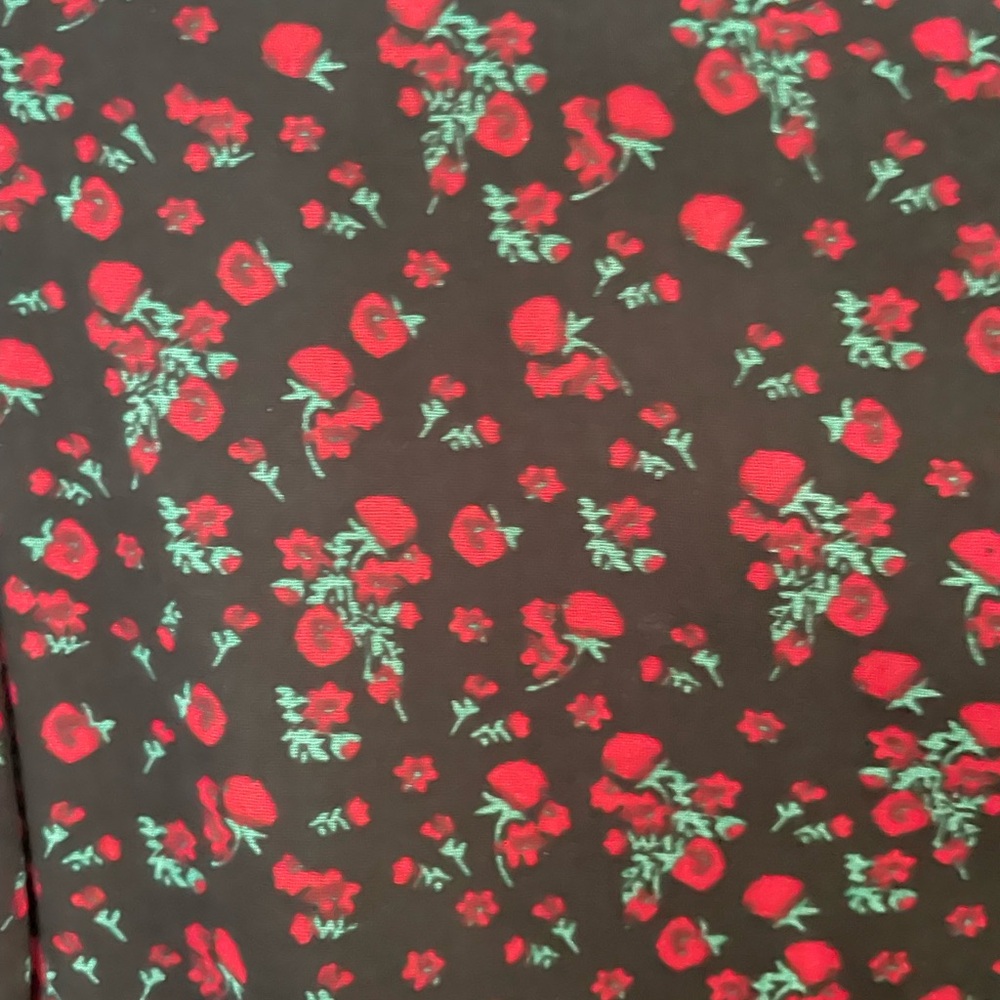 Altar'd State Black Long-Sleeve Open Back Floral Dress with Red Rose Print - Picture 5 of 5